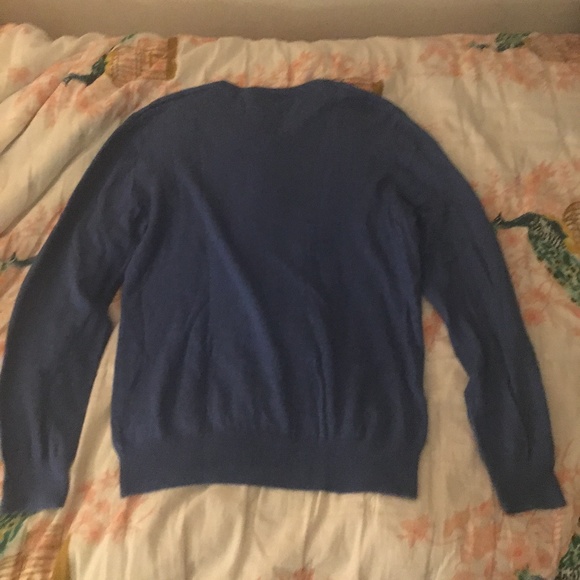 Blue V-Neck Sweater - Picture 2 of 4